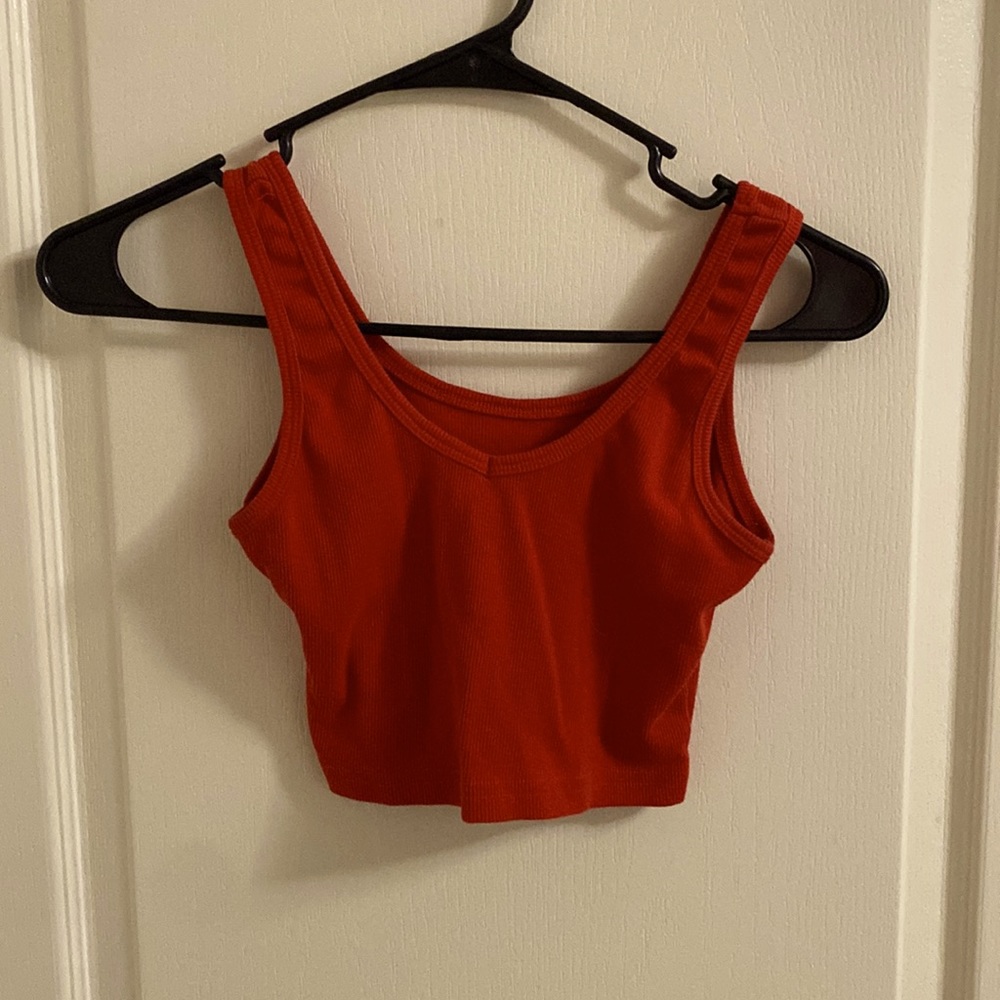 Red crop top